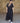 Vestido comprido decote em bico preto
