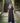 Vestido comprido decote em bico castanho
